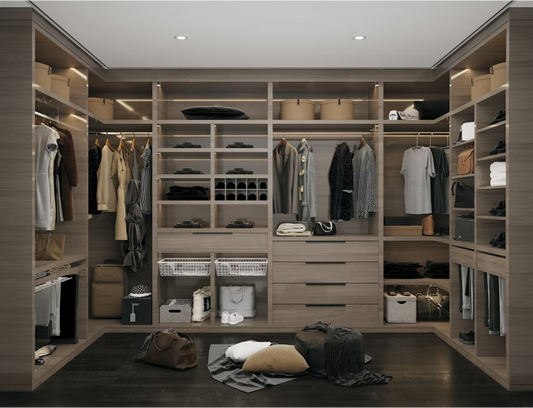 U-Shaped Walk-In Closet System: Design Tips & Best Organizers