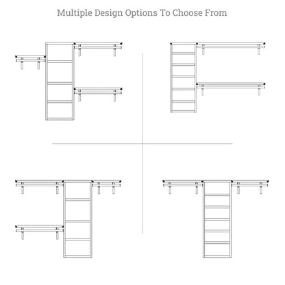 Solid Wood Closet Organizer - John Louis Home - Closet Organizers