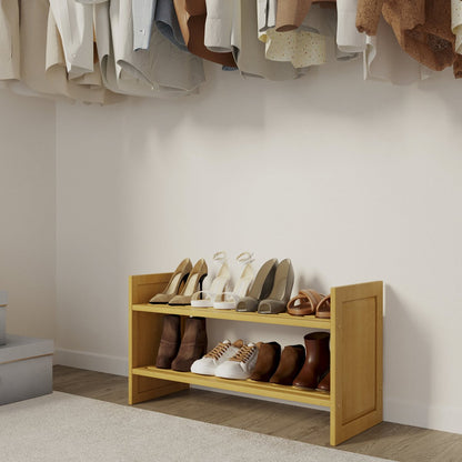Solid Wood Shoe Storage Rack - John Louis Home - Shoe Racks & Organizers
